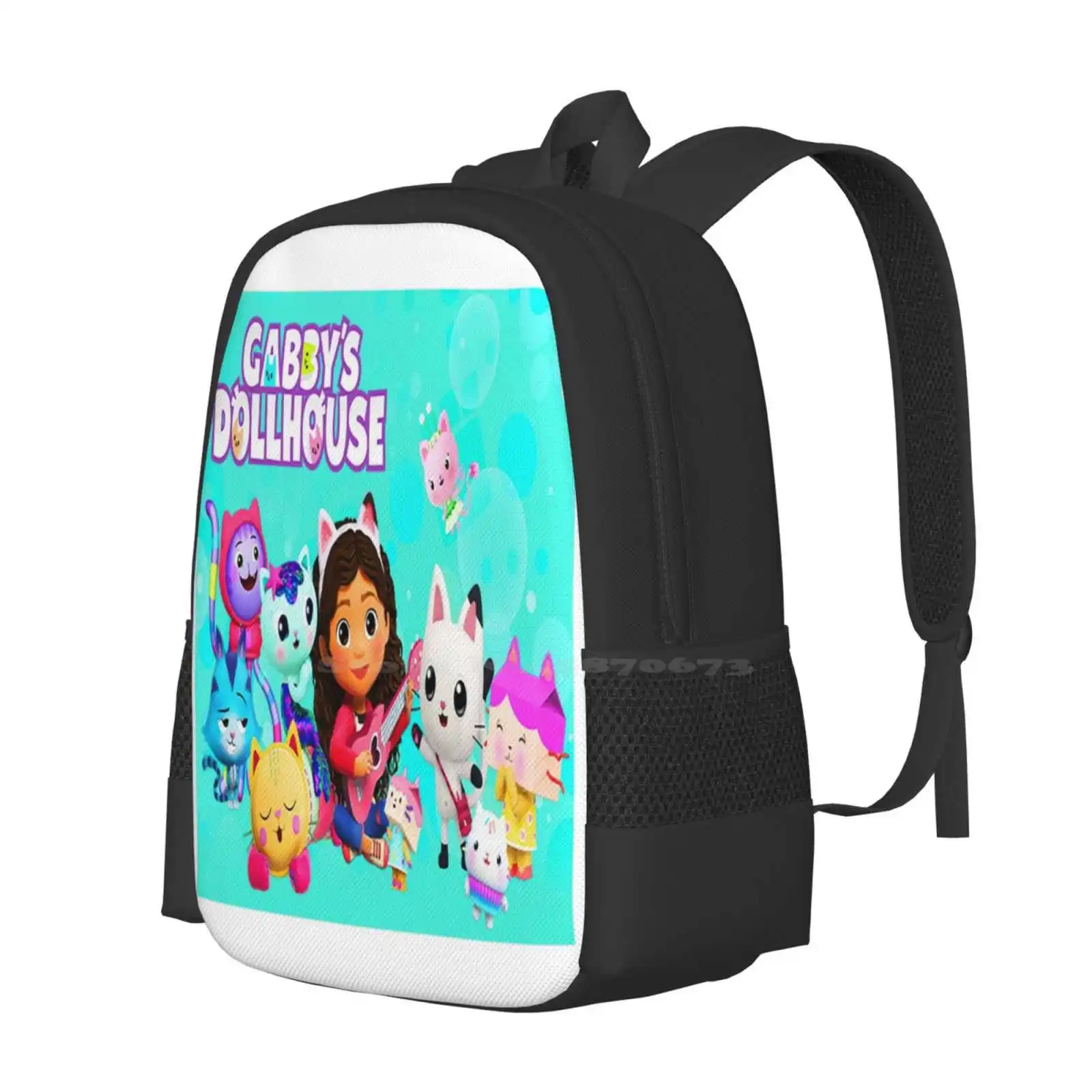 Gabby'S Dollhouse Characters Fashion Pattern Design, Travel Laptop School Backpack Bag, Gabbys Dollhouse Toys