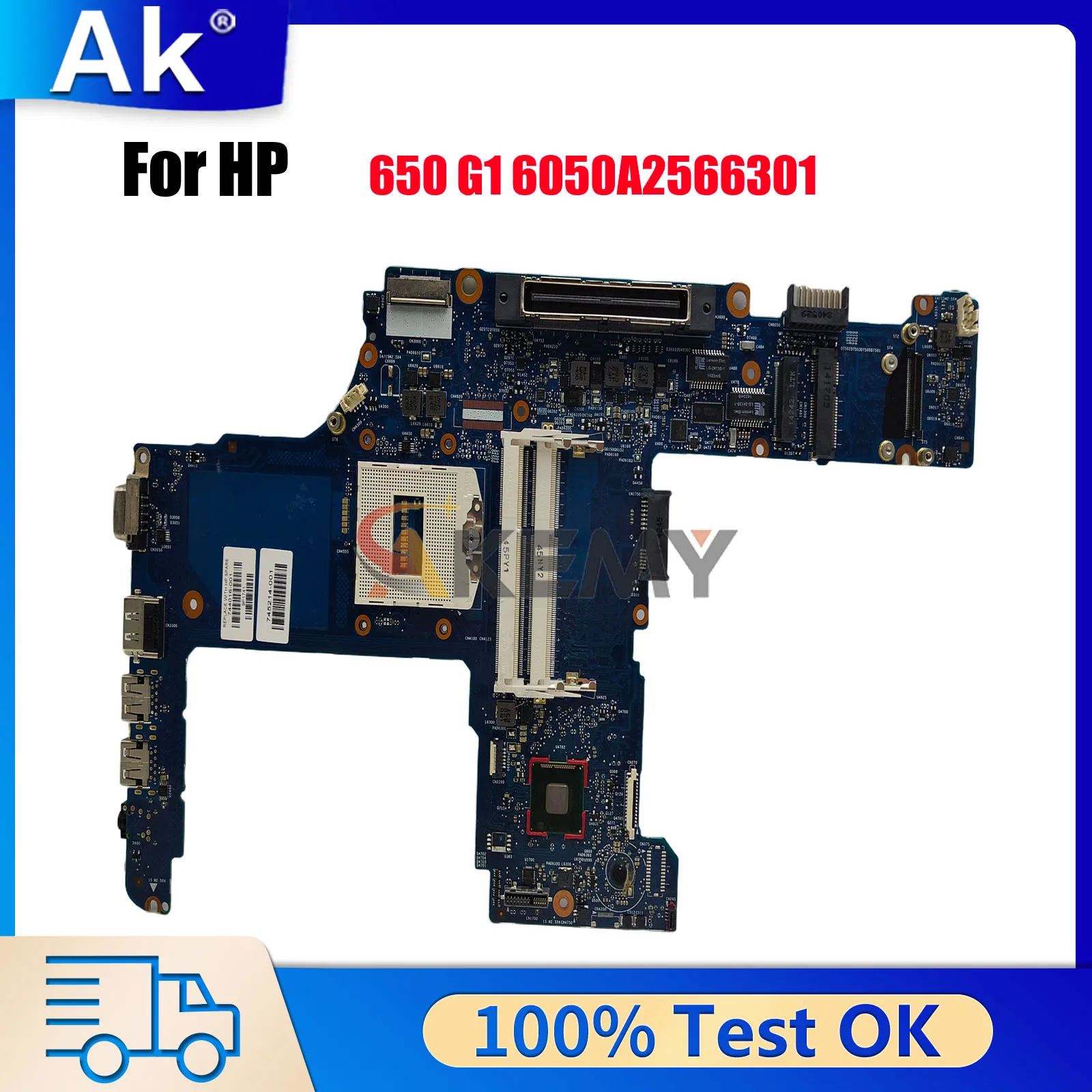 

6050A2566301 для ноутбука HP ProBook 640 G1 650 G1, материнская плата 744007-001 744007-501 с GMA HD4400 DDR3, 100% полностью протестирована