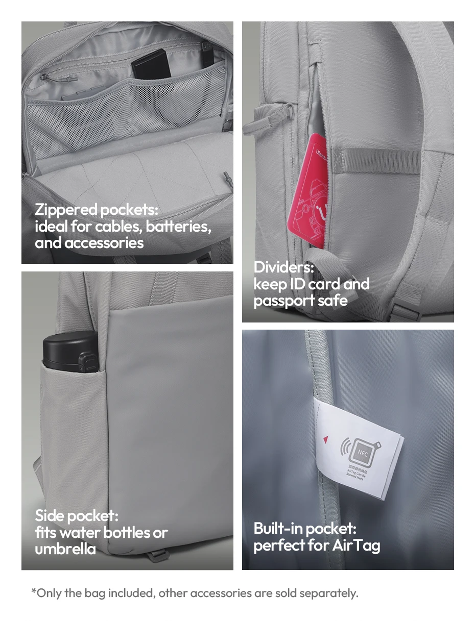 Ulanzi F08 Leichter Reiserucksack, wasserdicht, für Sony Nikon, Canon, DSLR, Digitalkamera, Objektiv, Laptops, Outdoor-Fototasche – Detail 13