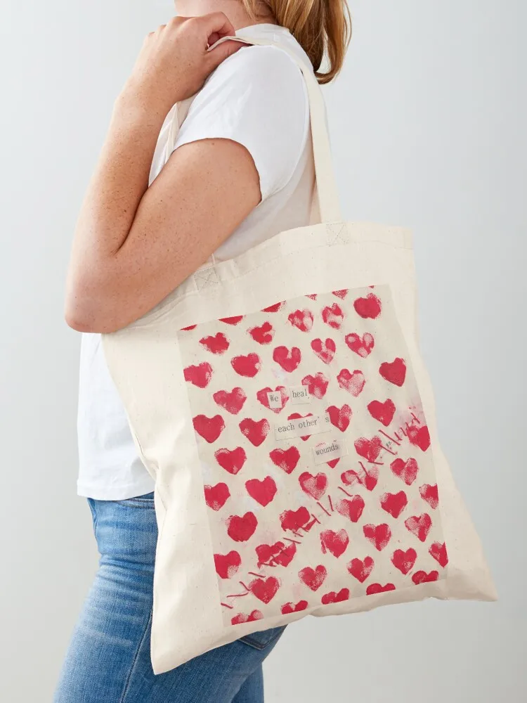

We Heal Each Other's Wounds Tote Bag Lady bags custom tote bag Reusable bags bags for women