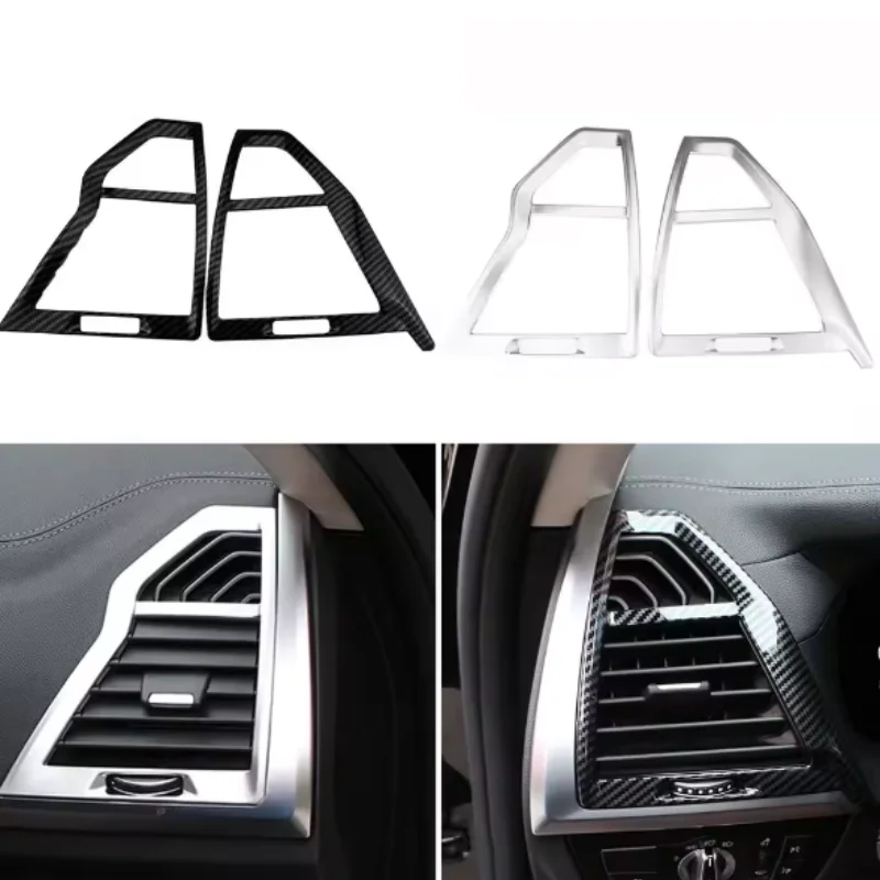 

Car Front Air Conditioning Outlet Trim for BMW X3 X4 G01 G02 2018 - 2022 AC Vent Cover Decoration Sticker Interior Accessories