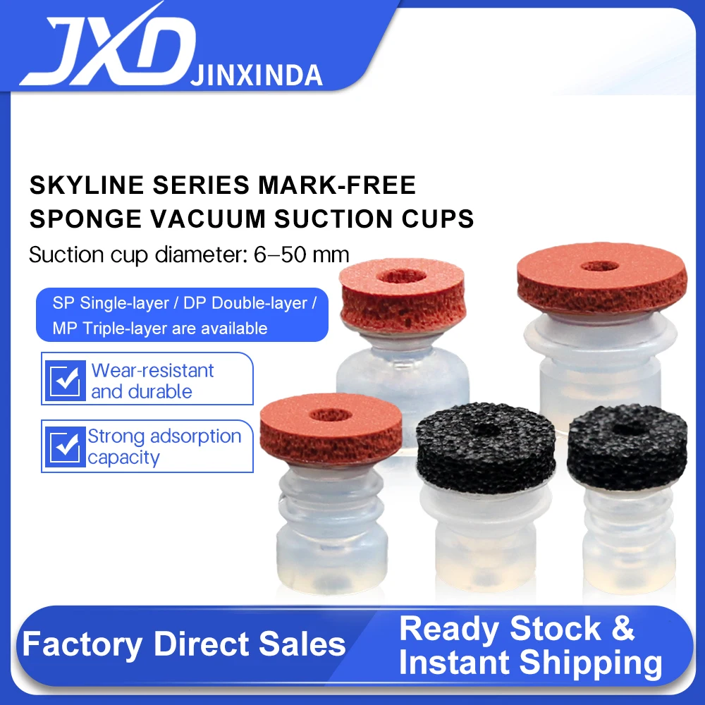 

JXD MP-08/10/12/15/20/25/30/40/50 MP-S08/10/12/15 Black Sponge Pneumatic Vacuum Suction Cup