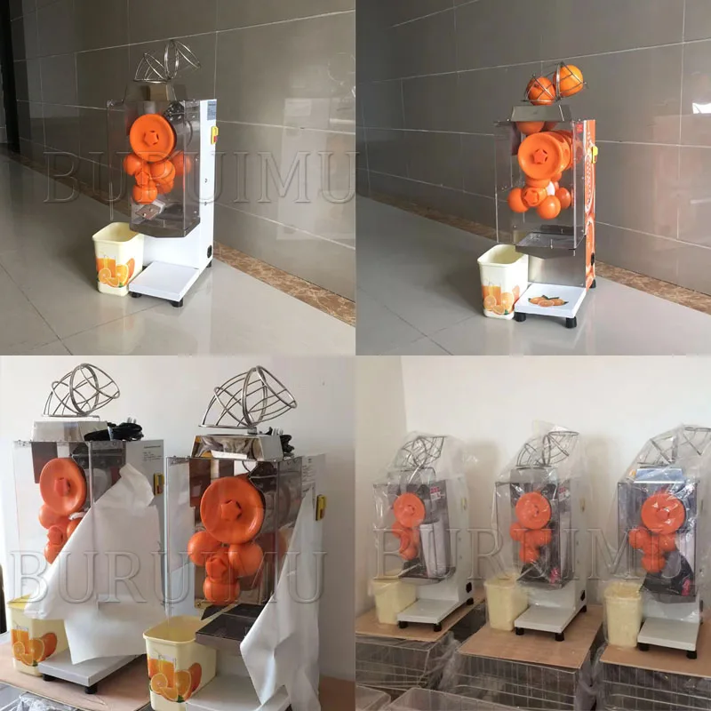 ماكينة تعبئة وتغطية عصير البرتقال الأوتوماتيكية ماكينة عصر الحمضيات الكهربائية التجارية ماكينة عصير بالضغط البارد