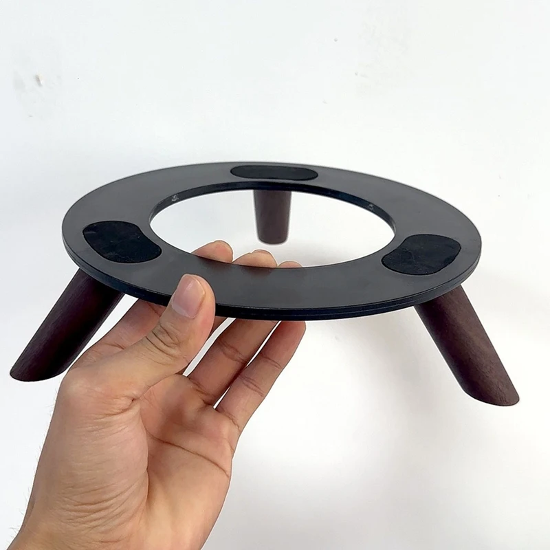 A73E-For  Kardon Solid Wood Base Nonslip Solid Wood Desktop Shock-Absorbing Audio Stand For  Kardon Aura Studio