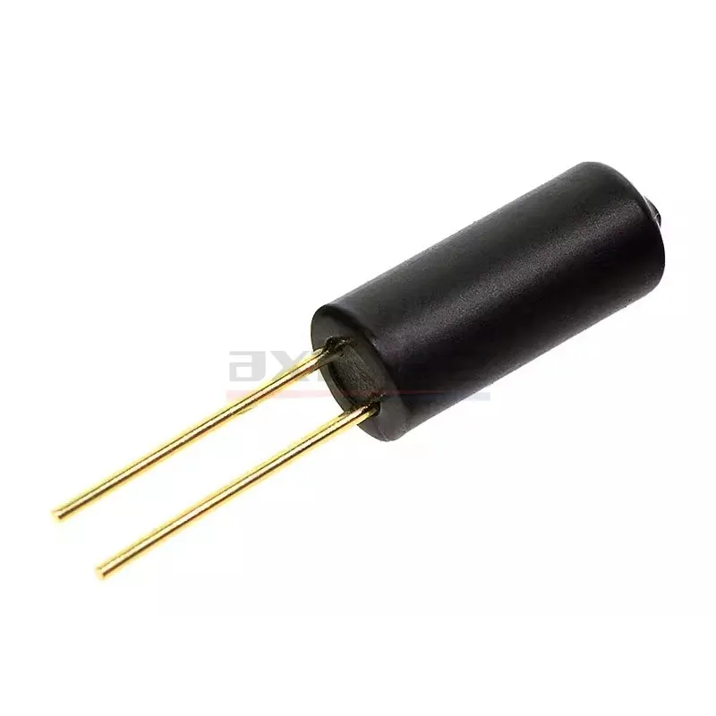 10PCS SW-520D 5*12mm Vibration Sensor Gold Metal Ball Tilt Shaking Switch Ball Angle Module Black 2Pin SW520D