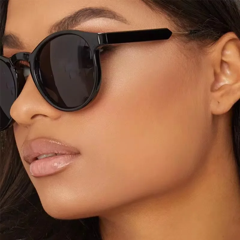 2022 Retro Round Sunglasses Women Men Brand Design Transparent Female Sun Glasses Men Oculos De Sol Feminino Lunette Soleil