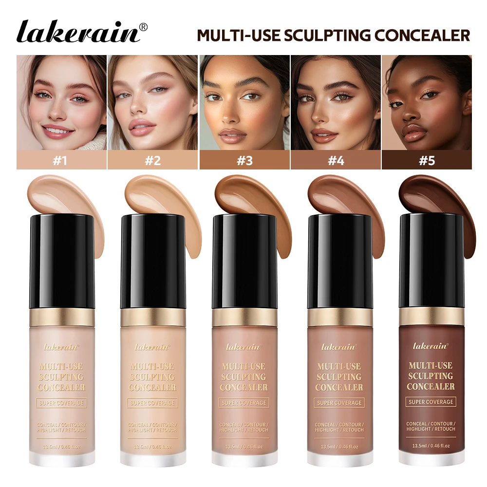 

Lakerain Concealer Liquid High Coverage Cover Acne Dark Circles Foundation Modify Oil Control Face Contouring Cosmetics