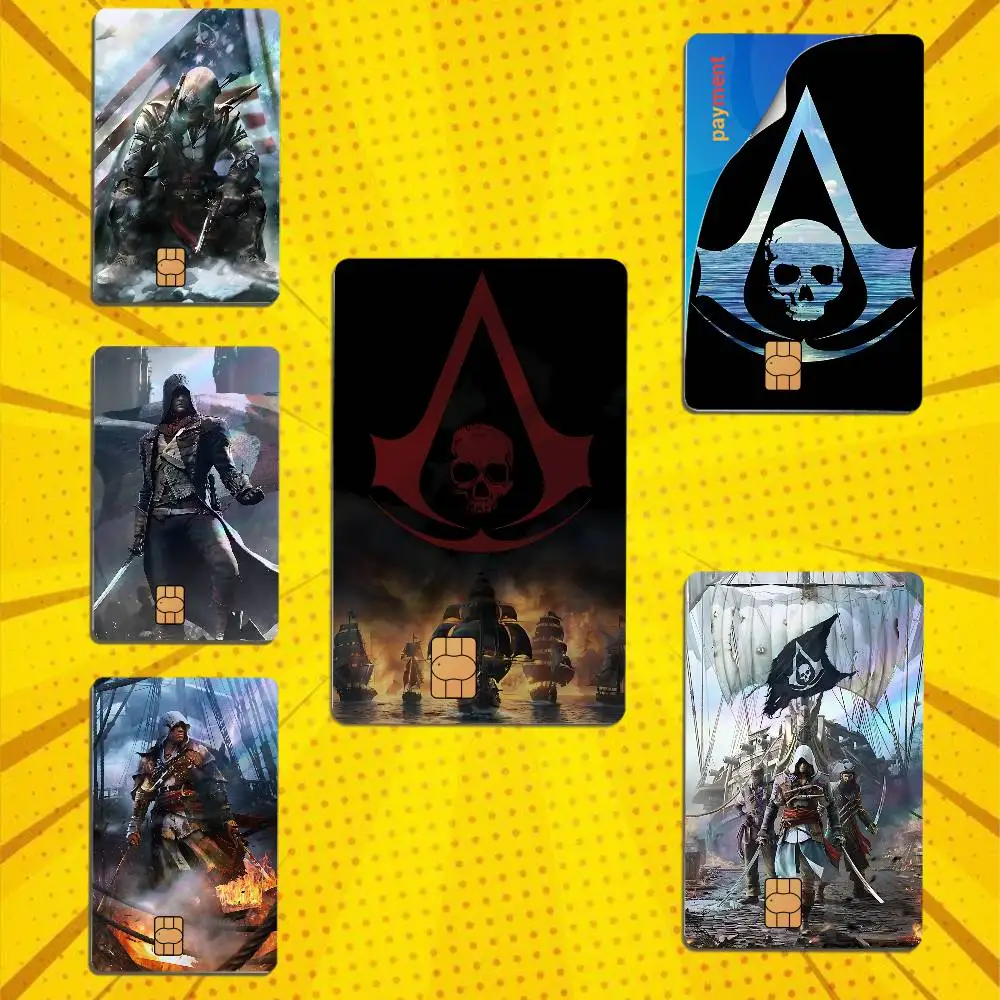 Pirate Edward Kenway game Assassins Sticker Decorate Bank Card Couple Student Study Supplies Decals Patch Documents Birthday
