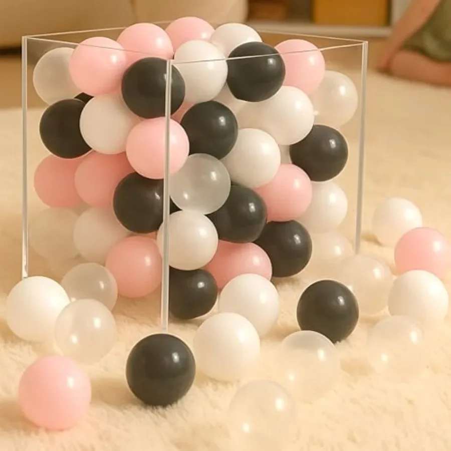 Ball Pit Balls 100 bolas de colores neutros 5,5 cm bolas de plástico suaves sin BPA para parque infantil de bebé y casa de rebote a prueba de golpes a