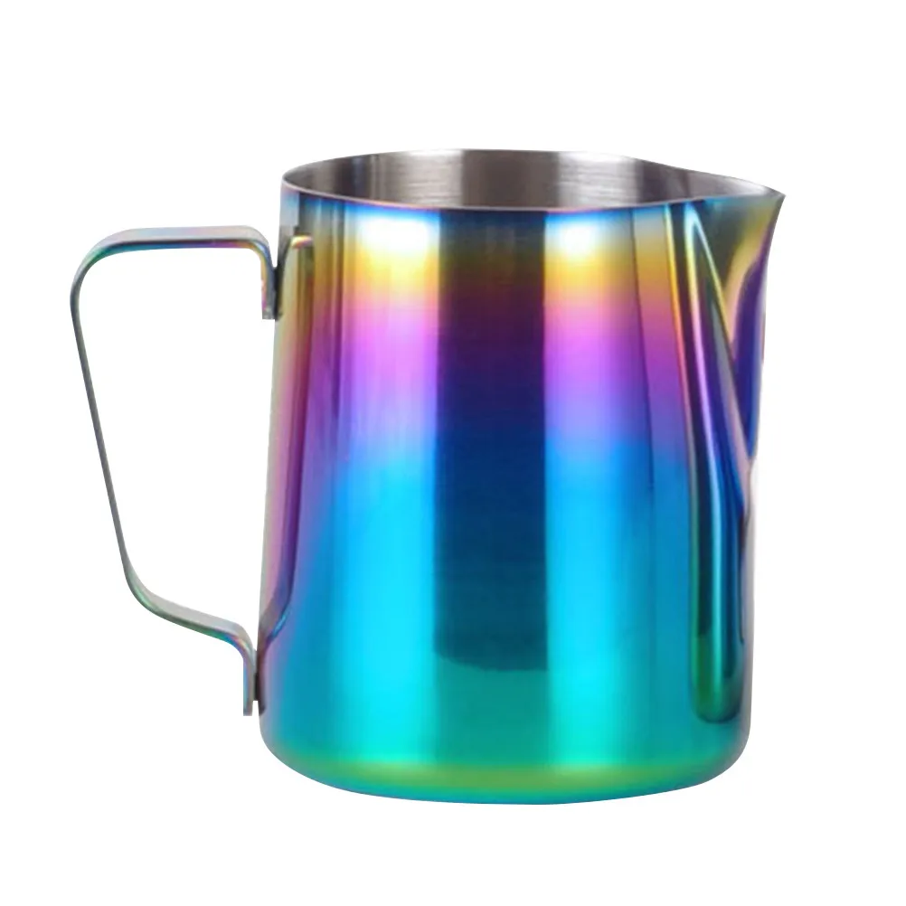 

1 pc Latte Coffee Cup Stainless Steel Milk Frothing Pitcher Premium Smooth Elegant Handle Comfortable Eagle Mouth Design