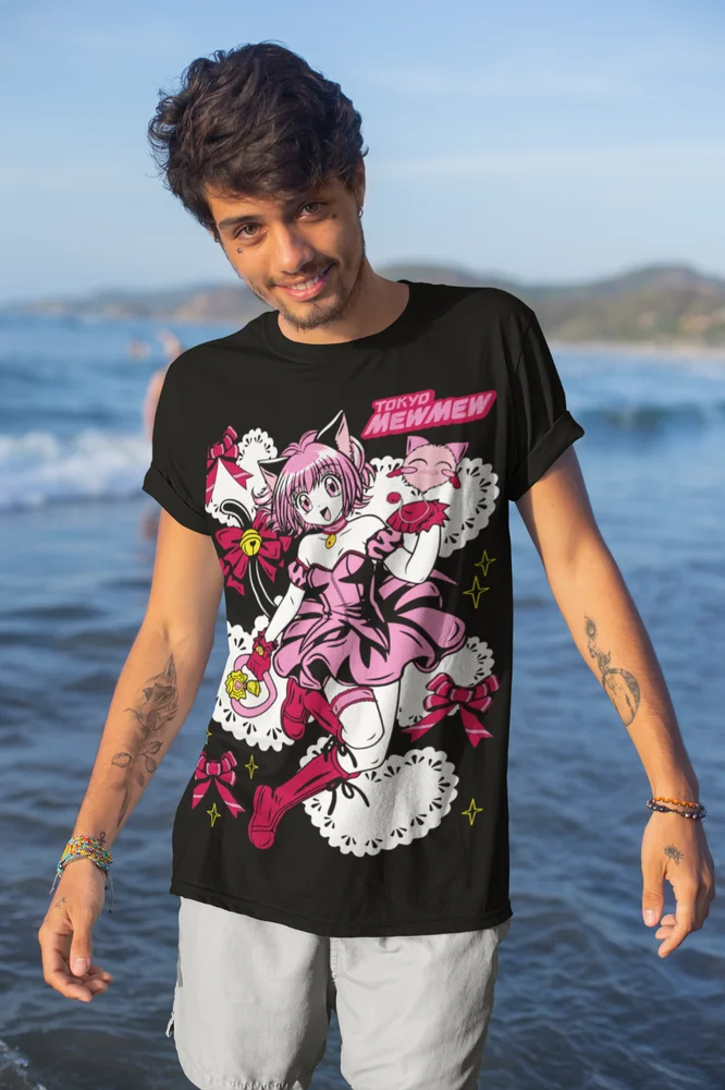 Ichigo Momomiya T-Shirt Tokyo Mew Mew Magical Girl Harajuku Anime Shirt Soft Tee - Image 3