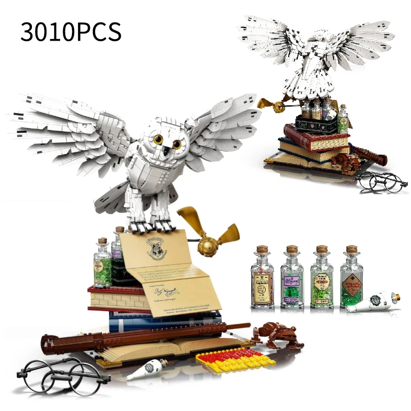 Mainan HOT TOYS Edisi Kolektor Burung Hantu Pengantar Blok Bangunan 76391 Model Bata Mainan Anak Hadiah 3010PCS