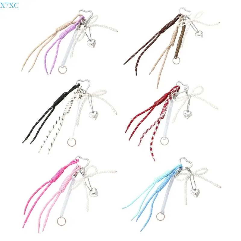 

X7XC Уникальный жемчуг, кисточки, банты, брелок, модная сумка, подвеска, украшение для сумки, аксессуар для сумок и ключей моды