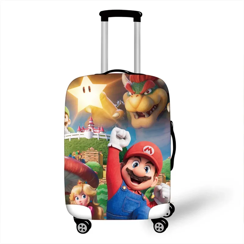 Super Mario Bros Luggage Protective Cover Cartoon Stretch Dust Case Fashion Anti-friction Shell Vegeta Suitcase Decorative Gifts