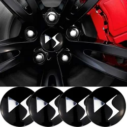 4Pcs Car Wheel Center Emblem Stickers Hub Badge For Citroen DS XSARA DS4 DS3 C4 C5 C3 C-elysee C-zero CX Dyane Evasion