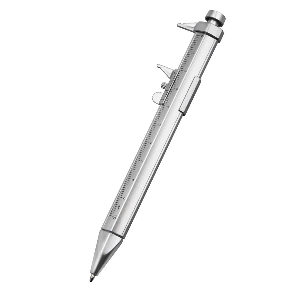 Practical Vernier Caliper Roller Ball Pen 2 in 1 Stationery Measuring Instrument Ruler Ball-Point Pen Gel Ink Pen