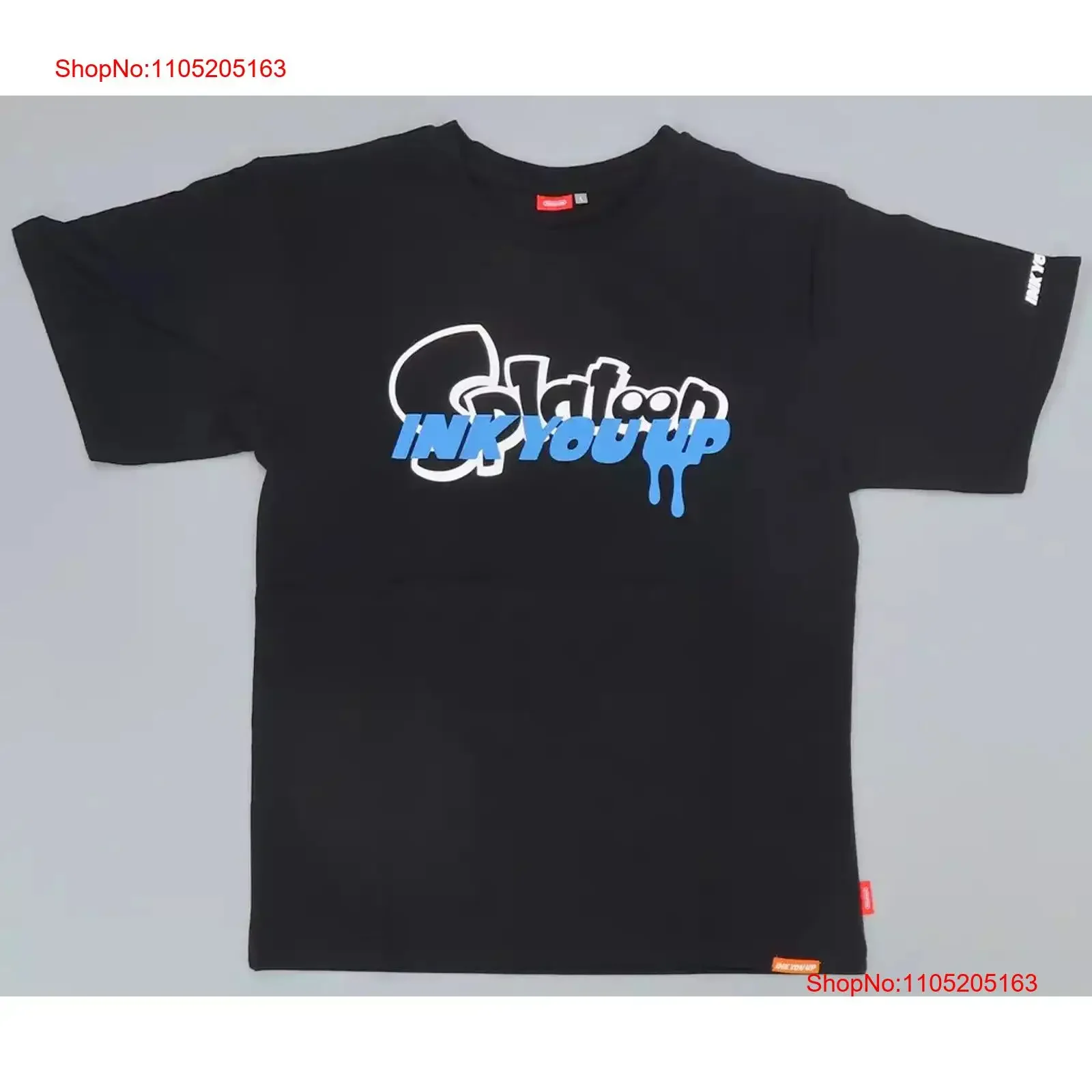 T Shirt Ink You Up C Black S Size Splatoon vintage Washed homme Slightly Casual graphic Top For Everyday Wear Versatile Unisex