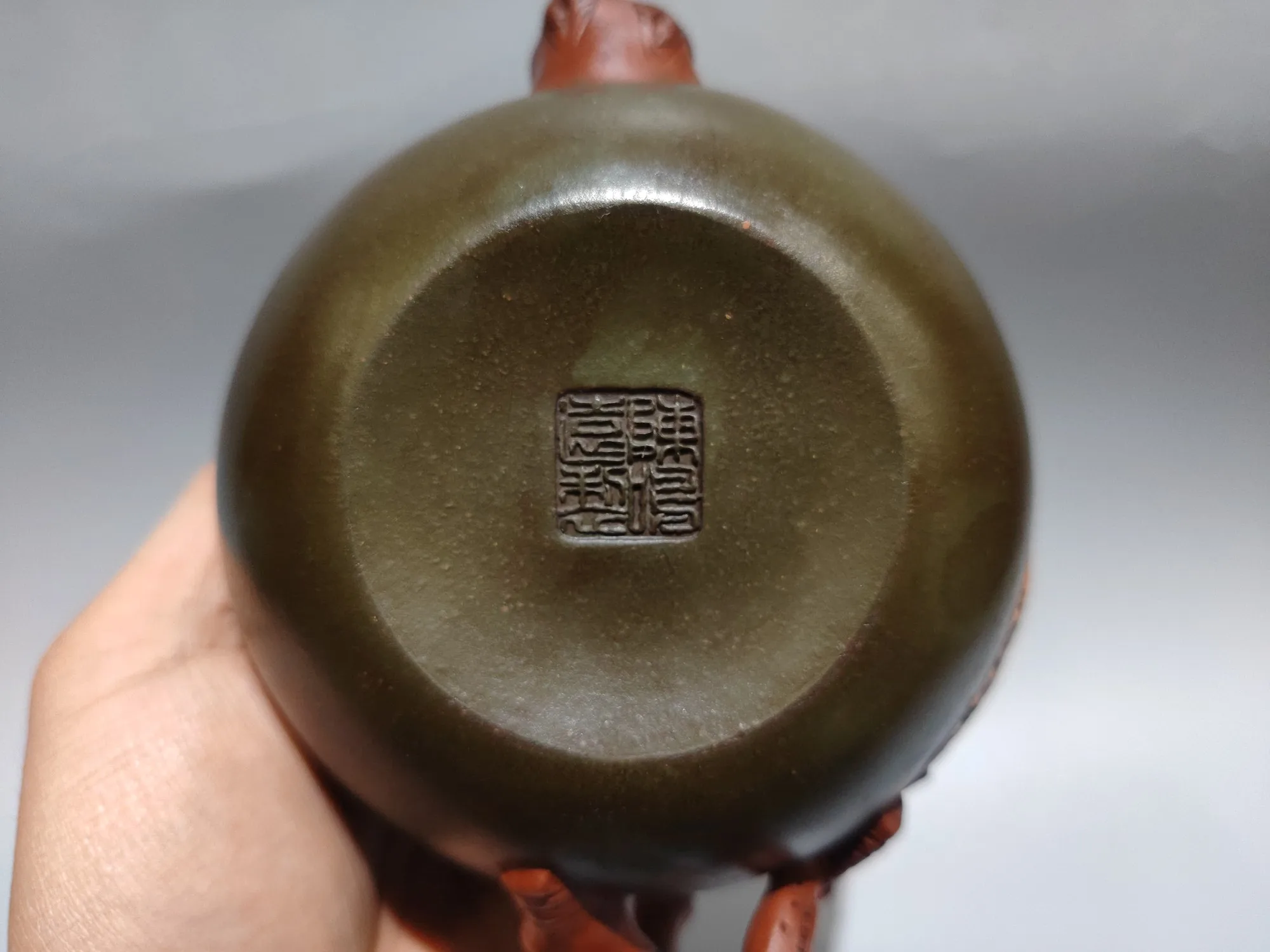 Purple Clay Pot two-color Peach Cover Peach leaf pattern Tree root pot Kettle Teapot  Pot Tea