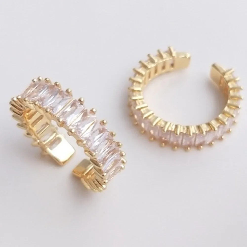 

Кольцо с бриллиантом, 14-каратное золото, Т-образная квадратная циркониевая кольцо, модное кольцо Tide Ins Light, роскошное открытое кольцо с холодным ветром и высоким указательным пальцем