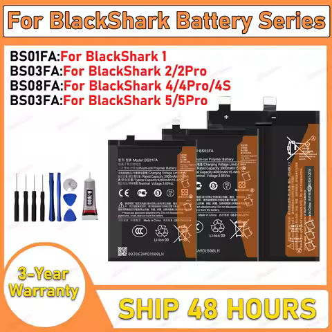 BS01FA BS03FA BS08FA BS10FA Battery For Xiaomi Black Shark 1 2 2 pro Black Shark 4 pro 4S 5 Pro Original Capacity Phone Batteri