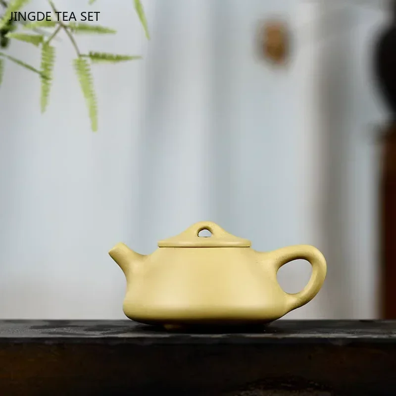 1PCS 150cc small capacity Yixing purple clay teapot raw ore section mud stone ladle zisha tea set household tea pot