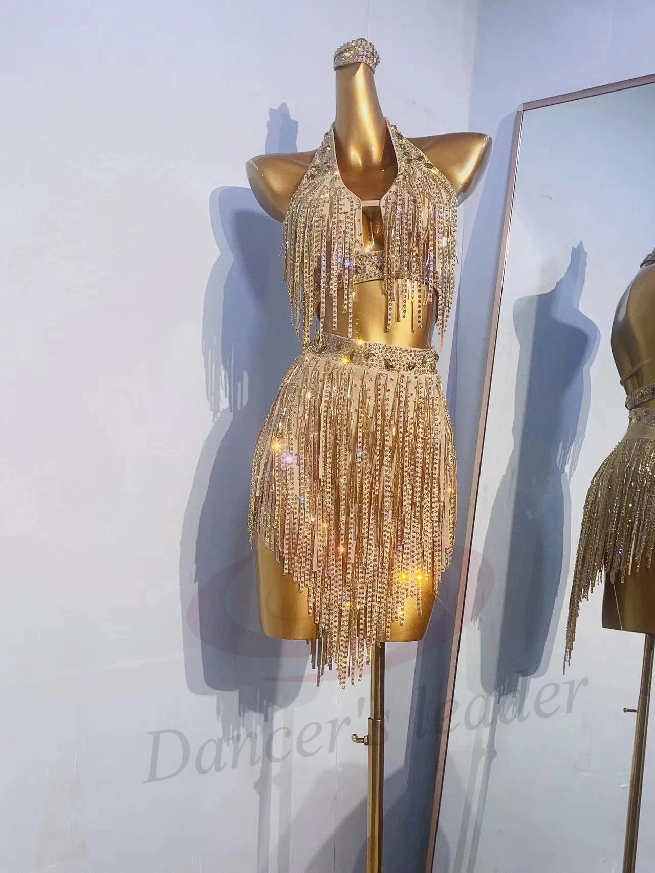 Konkurs tańca latynoamerykańskiego Damska wysokiej klasy spersonalizowana sukienka z dziurką w kształcie diamentu Samba Performance Dress Blackpool Dress