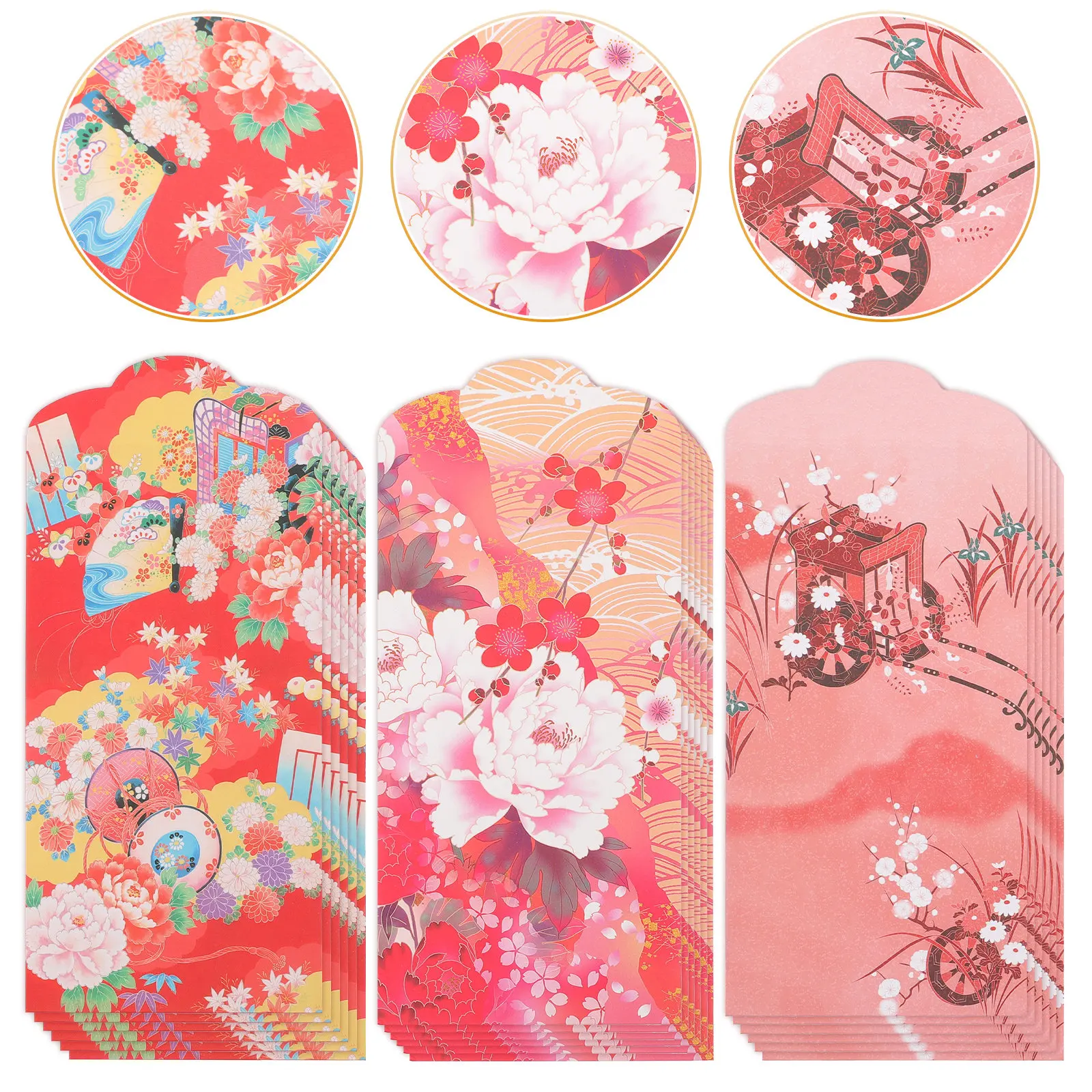 

30Pcs Red Envelopes New Year Money Pouch Delicate Paper Red Packets Wedding Party Gift Celebration Festival Supplies