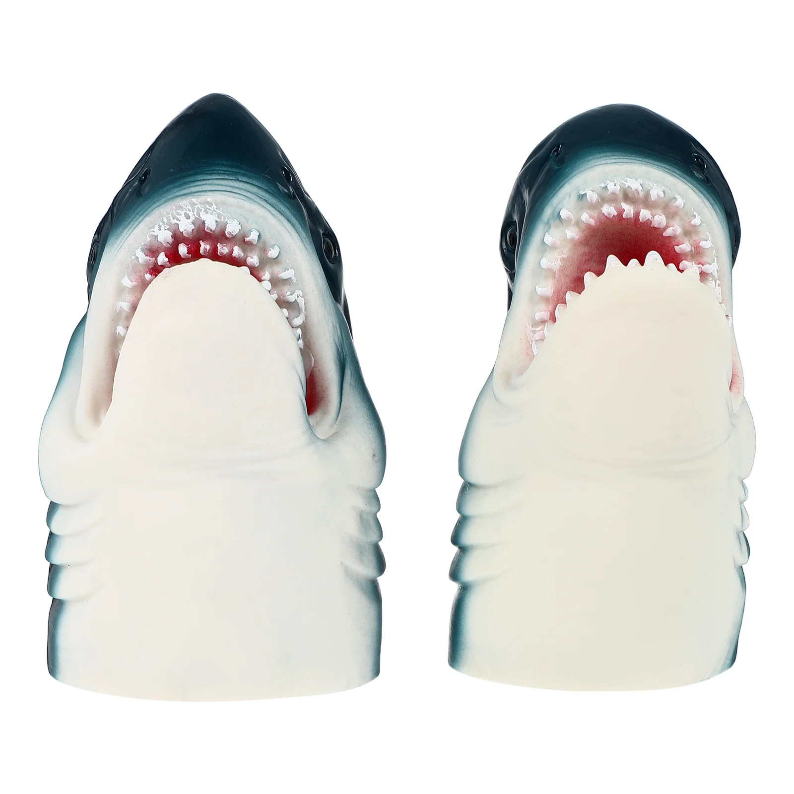 Marionnette à main requin, 2 pièces, accessoire de jeu de rôle créatif pour enfants, éducatif, apprentissage précoce, jeu d'animaux, mordre les doigts, amusant