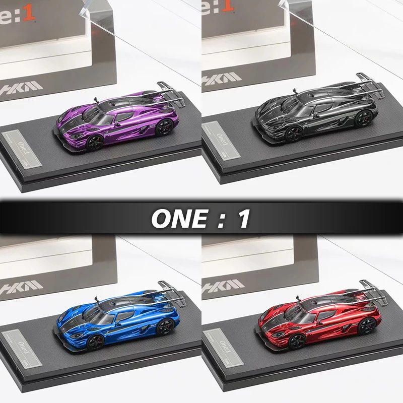 

PreSale HKM 1:64 Agera ONE 1 Half Carbon Chrome Diecast Diorama Car Model Collection Miniature Toys