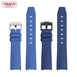 Rubber Watchband For Omega X Swatch Joint MoonSwatch super blue MOONPHASE Waterproof Sports 20mm Watch Strap Curved End Band