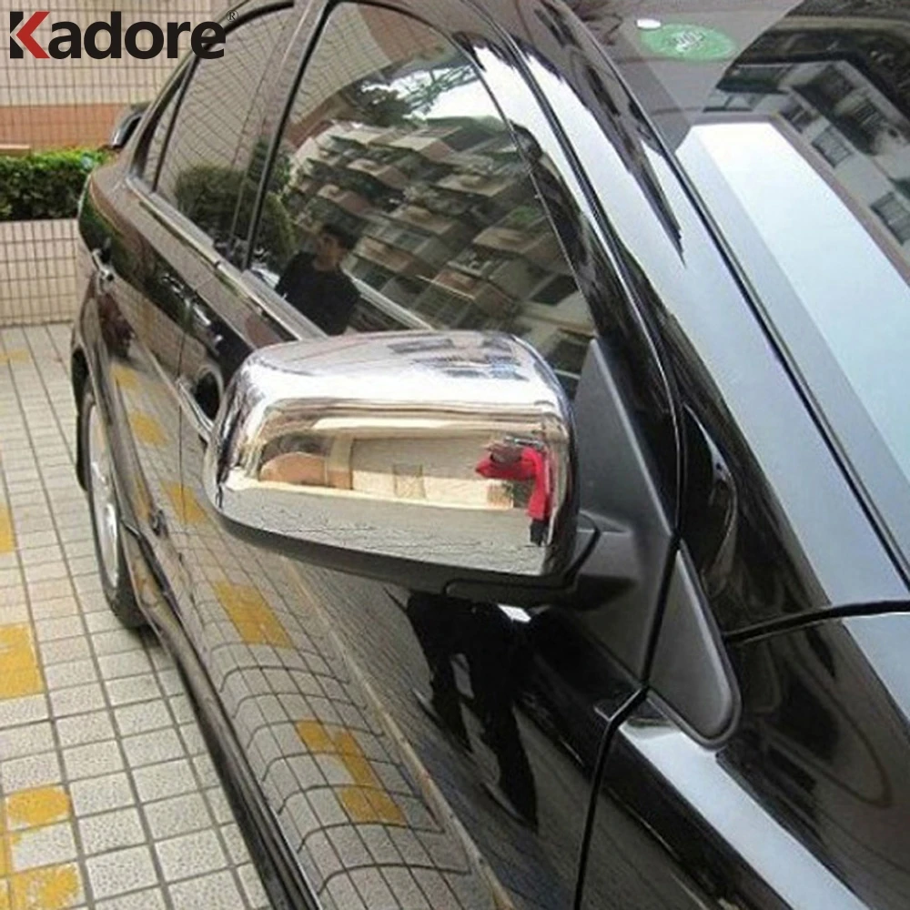 Chrome Side Door Mirror Cover Rearview Mirrors Trim For Mitsubishi Lancer Lancer X Lancer Evo 2010 2011 2012 2013 2014