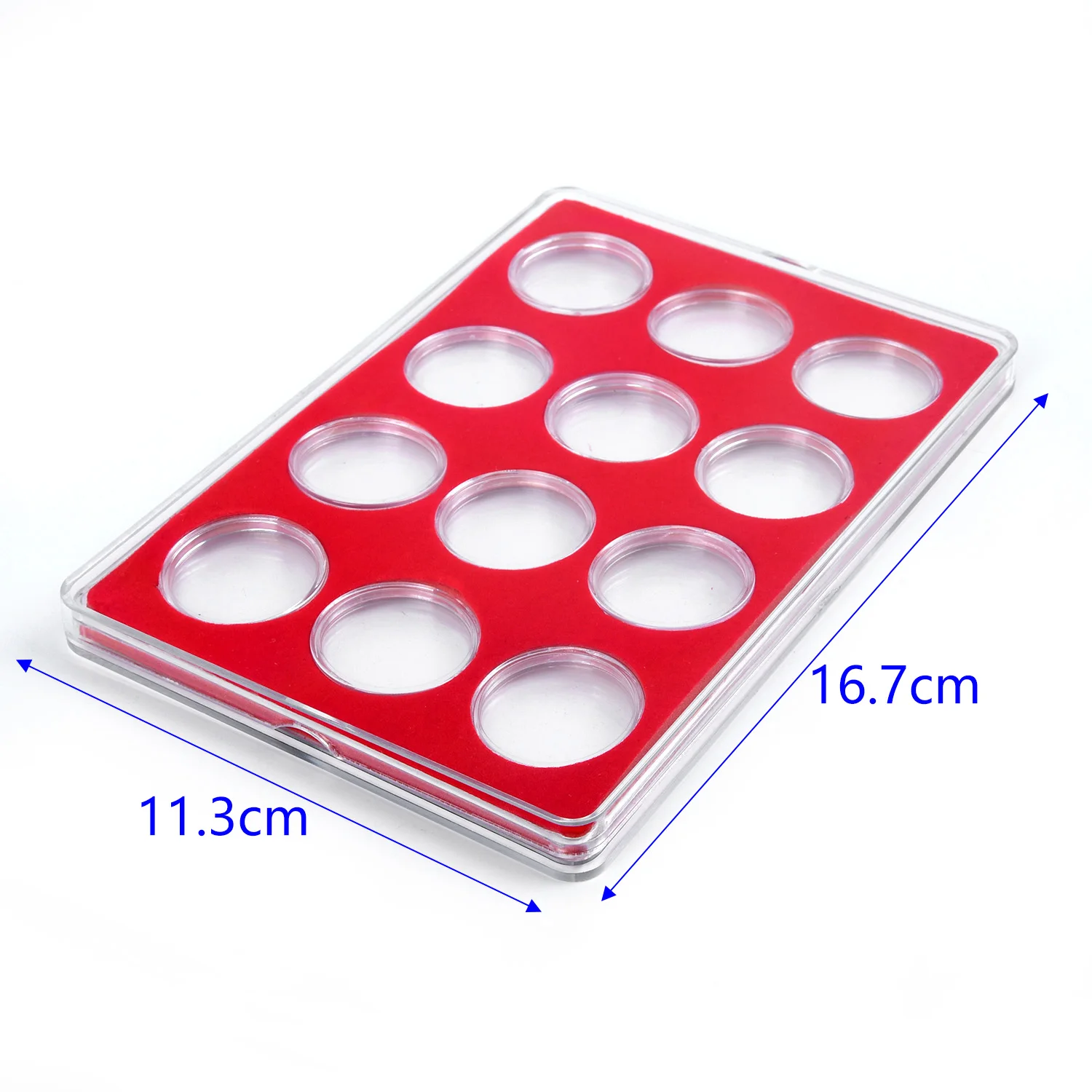 Protection Coin Collection Case Square Box Holder Display Tray Container Organizer Round Capsule Commemorative