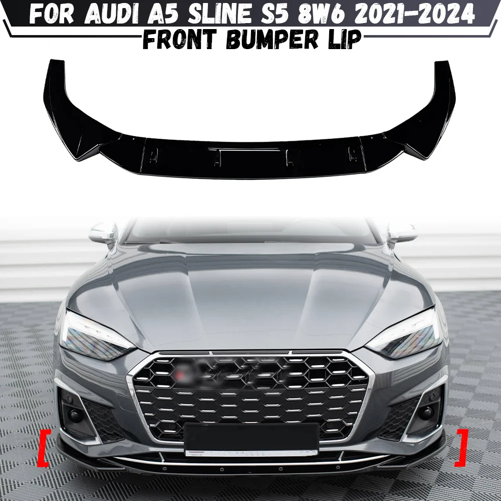 

Front Bumper Splitter Lip Diffuser Body Kit Spoiler Guard For Audi A5 Sline S5 8W6 2021 2022 2023 2024 Body Kit