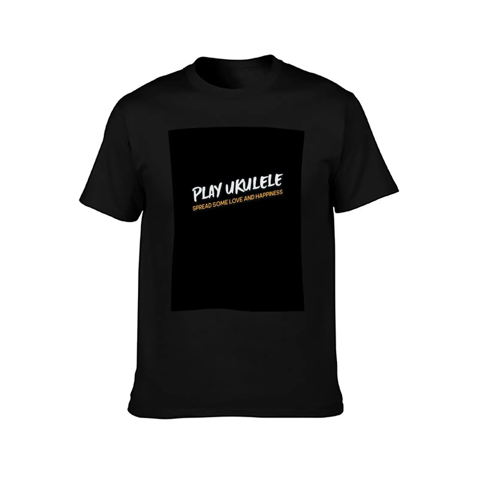 Play Ukulele Spread Some Love And Happiness- Ukulele T-Shirt Casual Fashion Print Tee Top T-Shirt