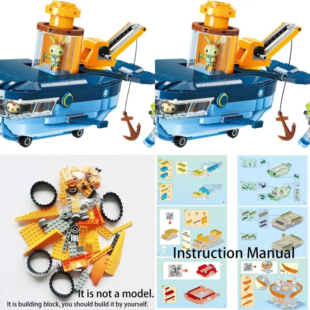 

Octonauts GUP-C Blue Whale & Barnacles Kwazii Tweak 630pc Building Blocks Set for Ages 6+
