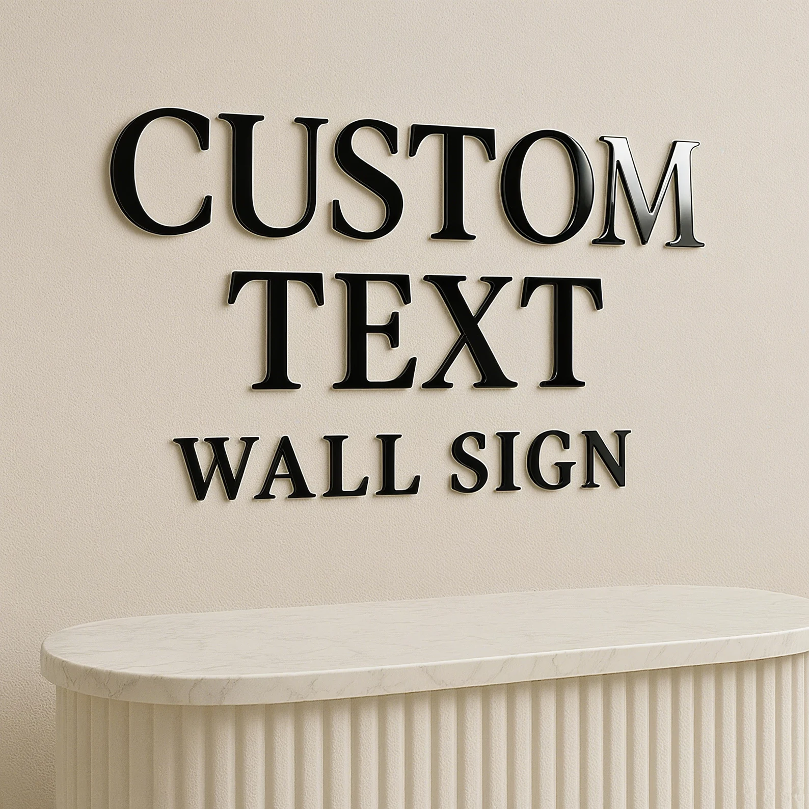 

Customized Logo Business Sign Acrylic Personalized Trademark Sign Wall Sign for Coffee Bar/Beauty Salon/Hair Salon Etc