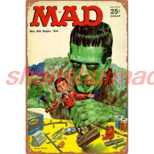 Vintage Style MAD Magazine Metal Sign No 89 Wall Decor Retro Comic Cover 12