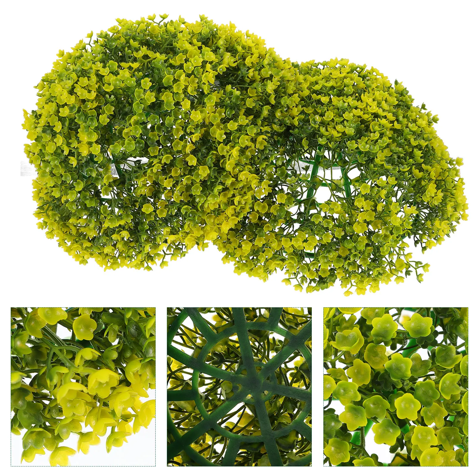 

Artificial Grass Balls Simulation Plant Ornament Faux Boxwood Round Topiary Indoor Outdoor Decor Long Lasting Safe Material