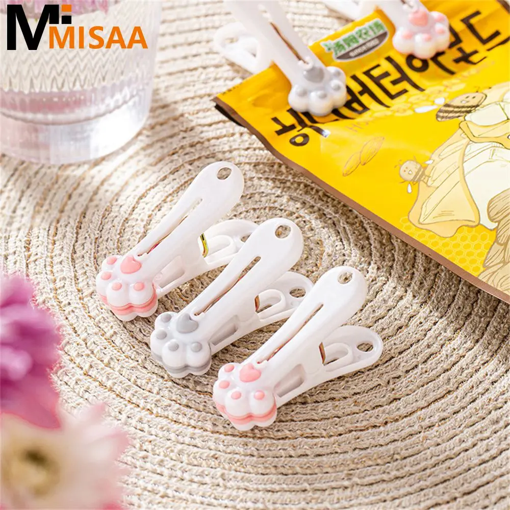 Clothes Dressing Clip Windproof Clothes Pegs Anti-wind Clips Windproof Cute Cats Claw Hanging Clips Clothespin Strong Small Clip