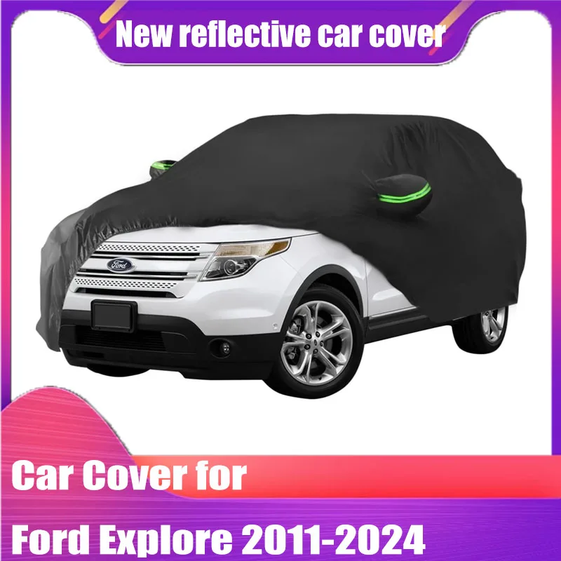 

Автомобильный чехол, совместимый с Ford Explore 2011-2024, ветрозащитный, всепогодный, водонепроницаемый, для защиты от солнца, дождя, УФ-пыли и снега, уличный чехол