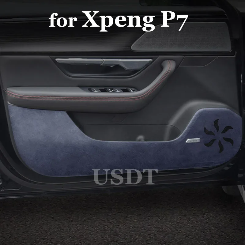 

Suede Leather Car Door Protection Sticker For Xpeng P7 2025 2024 2023 2022 Doors Anti-Dirty Cover Door Sill Mat