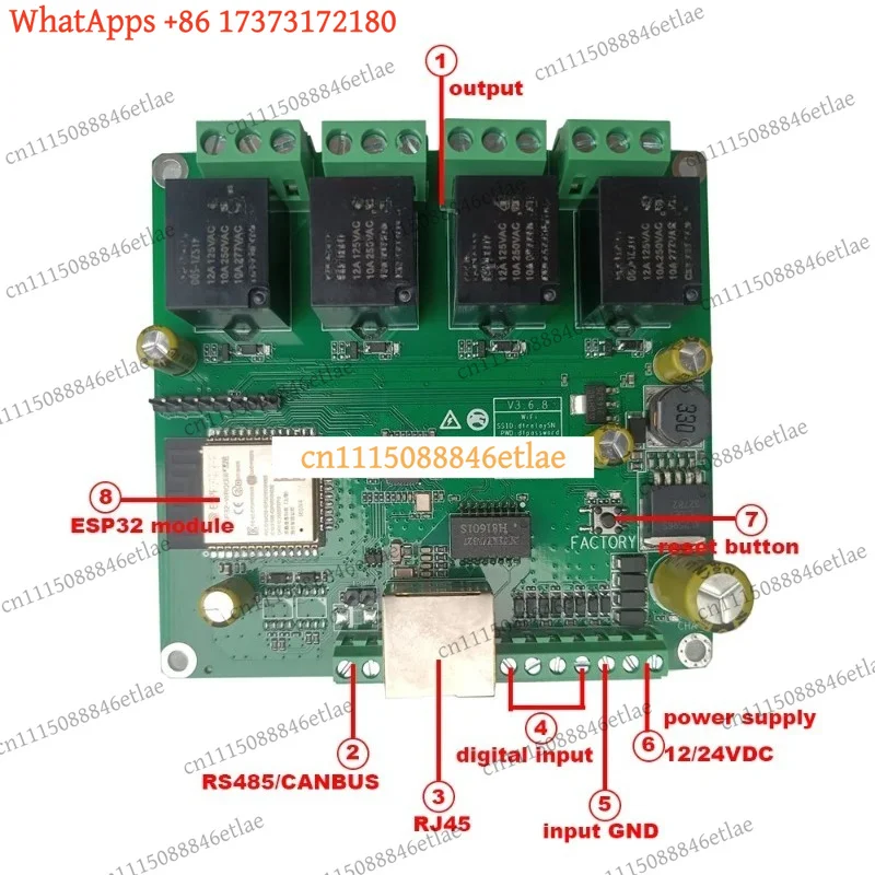 k03 Ethernet Relay WiFi Switch Modbus MQTT TCP UDP HTTP Schedule CAN RS485 CoAP Timer Network Module IoT Remote Control view 6