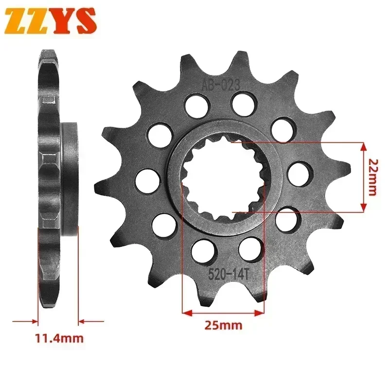 520 14T 14 Tooth 520-14T Front Sprocket Gear Staring Wheel Cam For KT/M Off Road Du/ke 400 95-96 400 SC Super Competition 97-00