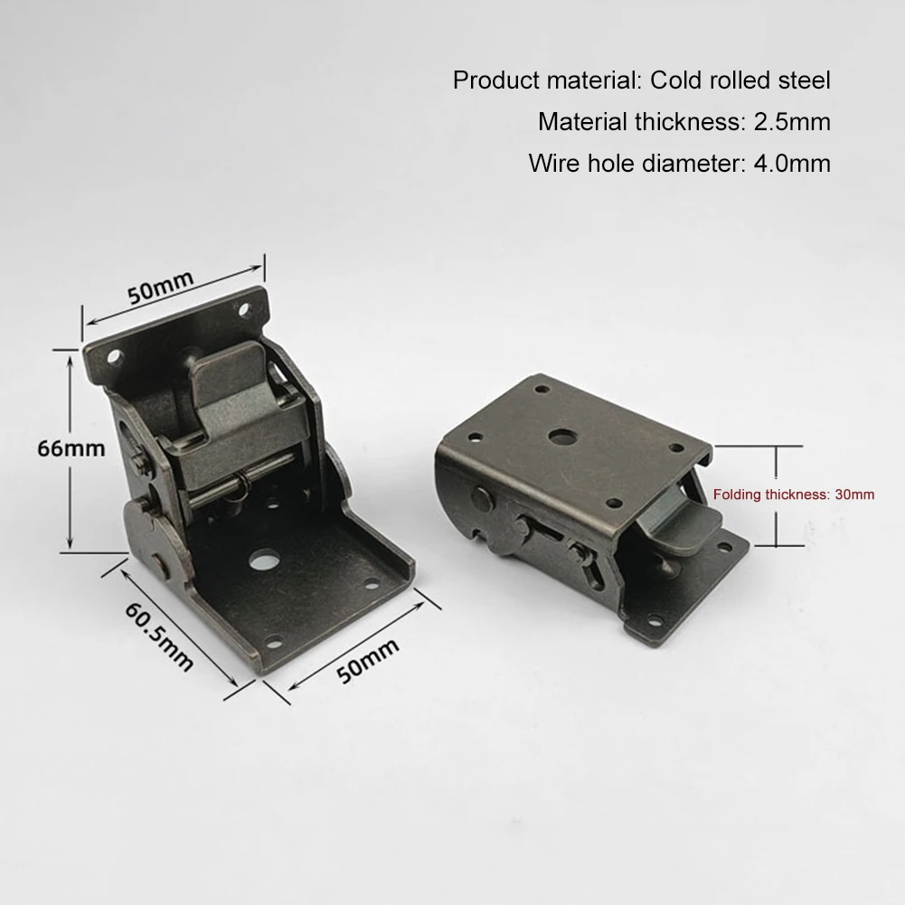 Self-Locking Folding Hinge, 90 Degree Furniture Hinges, Table Door Connection, Anti-Corrosion, Invisible Corner Brackets