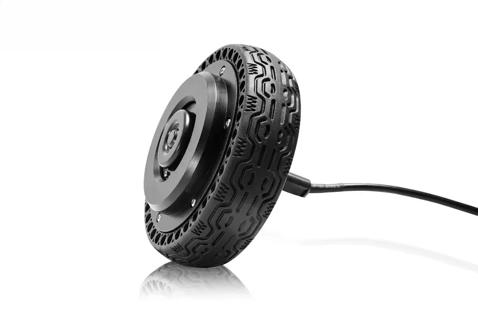 6.5 بوصة 7Nm 24Dc محرك محور عربة كهربائية بدون فرش محرك تيار مستمر محور واحد حزام عجلة كتلة