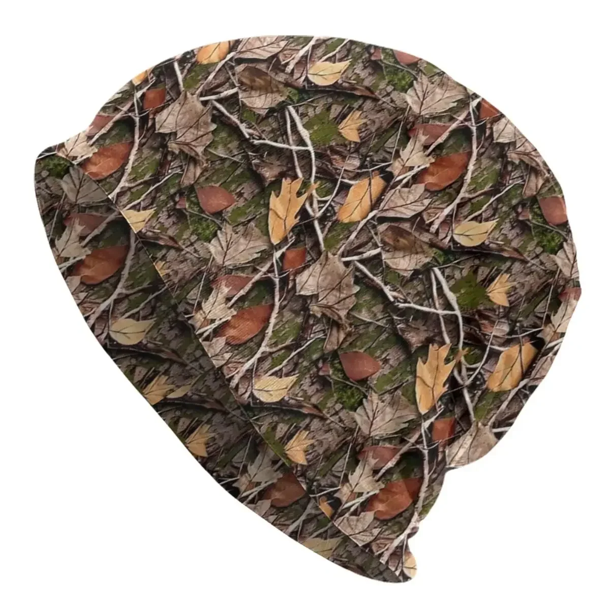 Realistic Tree Hunting Camo Camoflouge Bonnet Hat Skullies Beanies Hat for Men Women Knitting Hats Spring Thermal Elastic Cap