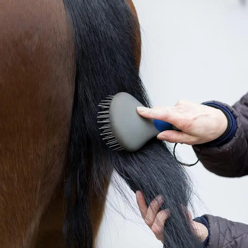 Mane And Tail Brush Humanized Handle Professional Horse Grooming Brushes Horsetail Comb Non-slip Pet Massage Horse Hair Brush