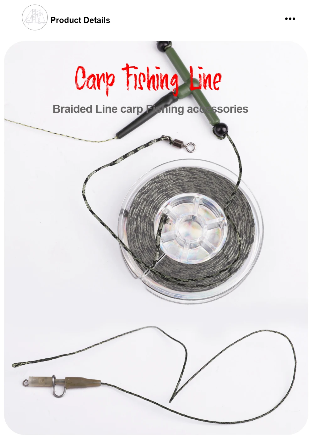 NGB 35LB/45LB/55LB 10M Leadcore Karpfenangel-Schnur für Karpfenhaar-Rigs, 4-farbige geflochtene Bleischnur – Detail 6