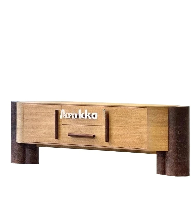 

household modern simple multi-functional art side cabinet locker Medieval retro creative solid wood TV cabinet