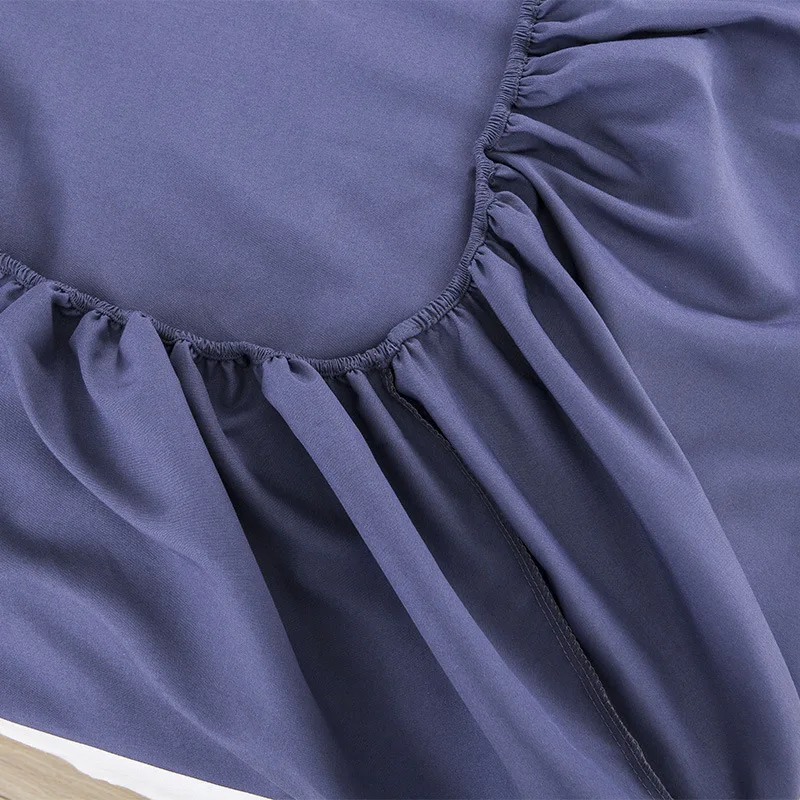 Spring and Autumn Solid color polyester cotton fitted sheet 1.5m 1.8m Mattress cover Elastic Bed sheet